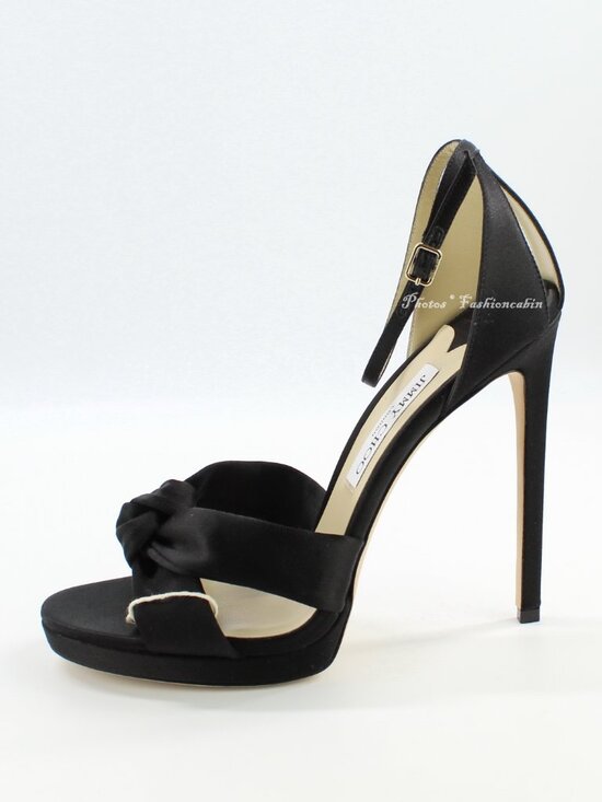 Jimmy Choo Shoes - NEW JIMMY CHOO Rosie 120 Knotted Satin Sandals, Black, EUR 41